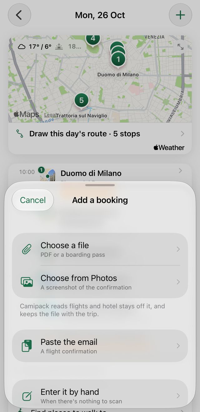 Step 5: Plan a trip, day by day