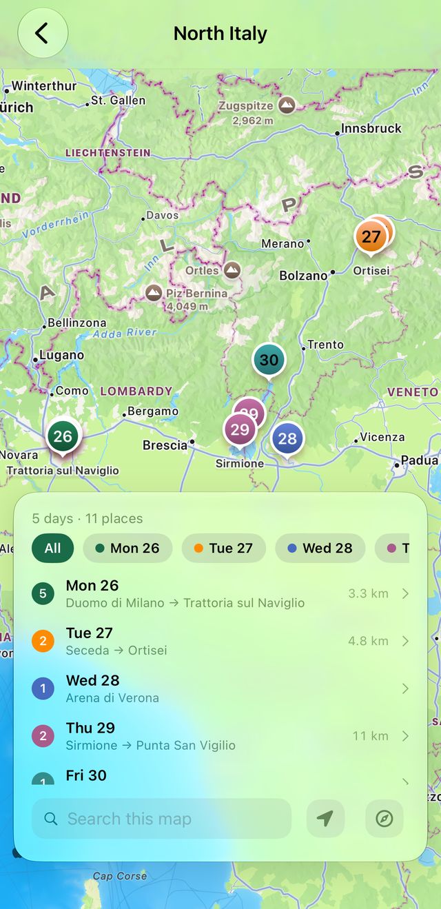 Step 6: Plan a trip, day by day